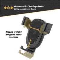 Scosche Support de téléphone GravityDrop 3-in-1 pour voiture - Universel - Tableau de bord / Pare-brise / Grille de ventilation - Noir