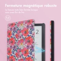 imoshion Design Slim Hard Sleepcover Pocketbook Touch Lux 5 / HD 3 / Basic Lux 4 / Vivlio Lux 5 - Flower Watercolor