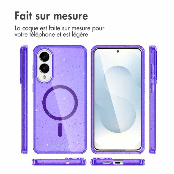 imoshion Coque Pailletée avec MagSafe Samsung Galaxy S25 Edge - Violet