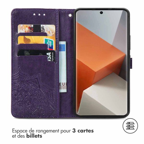 imoshion Etui de télephone Mandala Xiaomi Redmi Note 13 Pro Plus (5G) - Violet