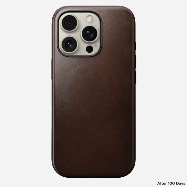 Nomad Coque Modern Horween Leather Apple iPhone 16 Pro - Rustic Brown
