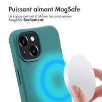 imoshion Coque arrière Color avec cordon amovible et MagSafe Apple iPhone 15 - Vert foncé
