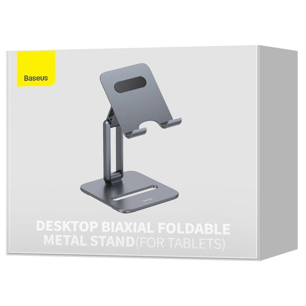 Baseus Desktop Biaxial Foldable Stand - Réglable - Pour tablette, téléphone ou liseuse - Gris