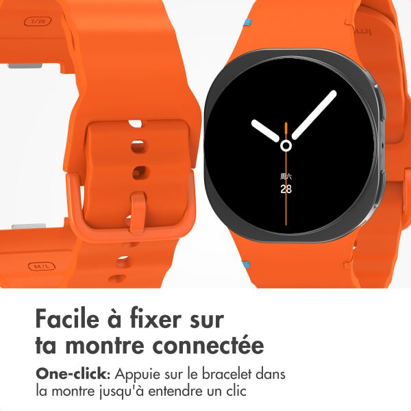imoshion Bracelet Wave en silicone Samsung Galaxy Watch 8 (40/44mm) / Classic (46mm) - Orange