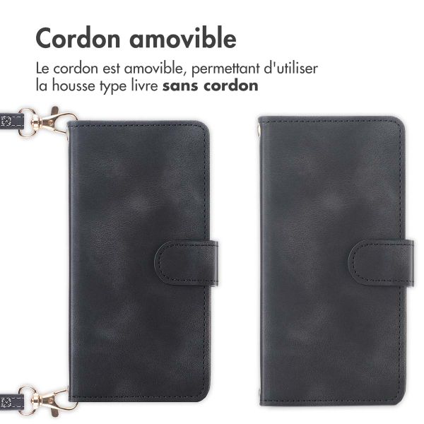 imoshion Etui de téléphone portefeuille avec cordon Samsung Galaxy S22 - Noir