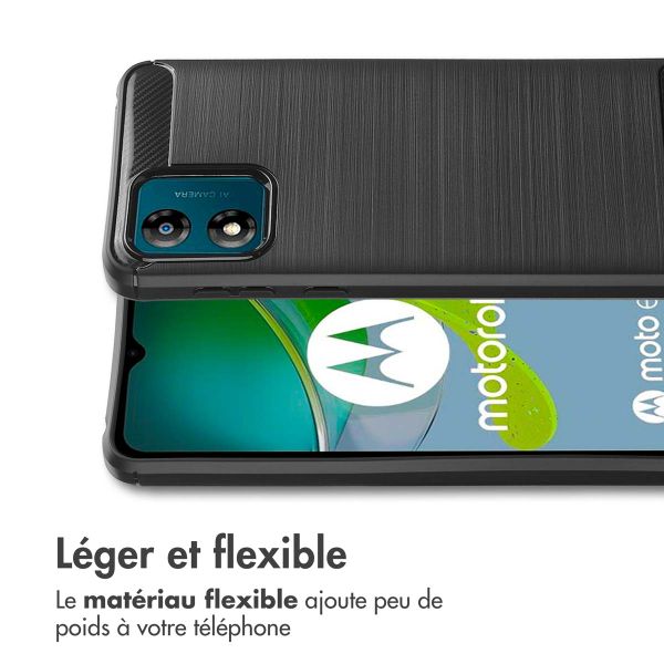 imoshion Coque Brushed Motorola Moto E13 - Noir