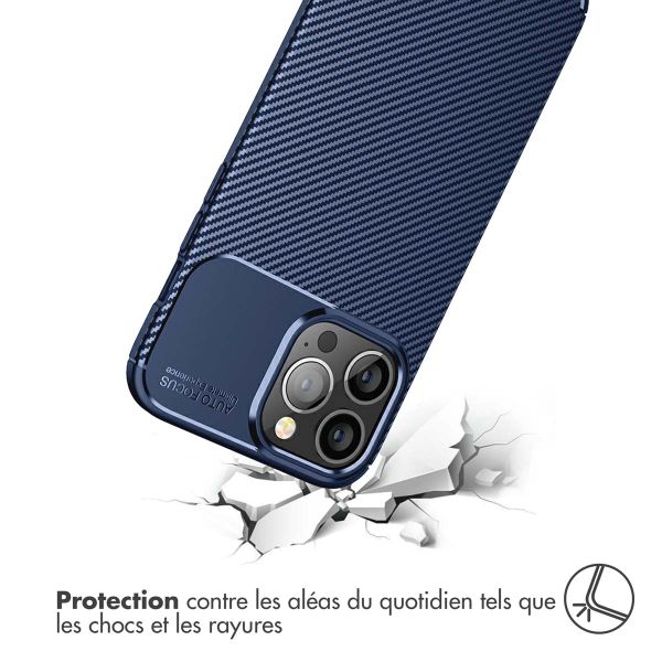 imoshion Coque silicone Carbon iPhone 13 Pro Max - Bleu