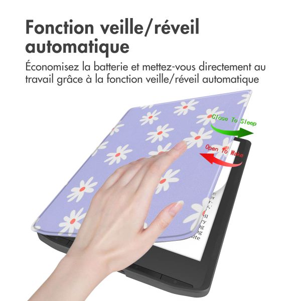 imoshion Étui á rabat Pocketbook InkPad Color 3 / InkPad 4 - Flowers Distance