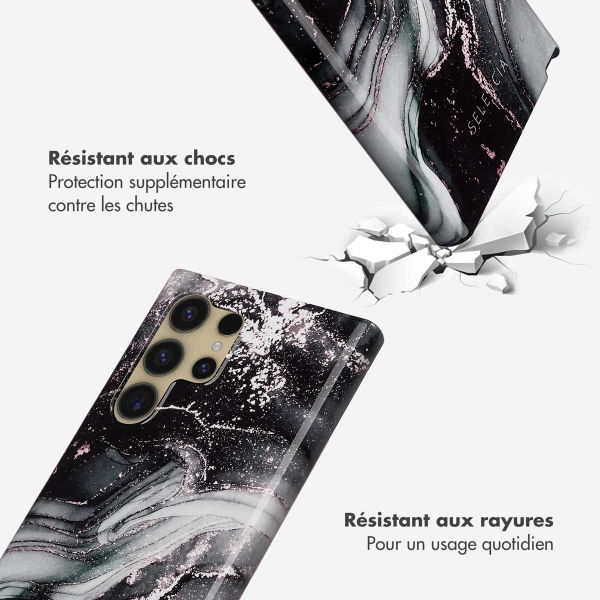 Selencia Coque arrière Vivid Samsung Galaxy S24 Ultra - Chic Marble Black