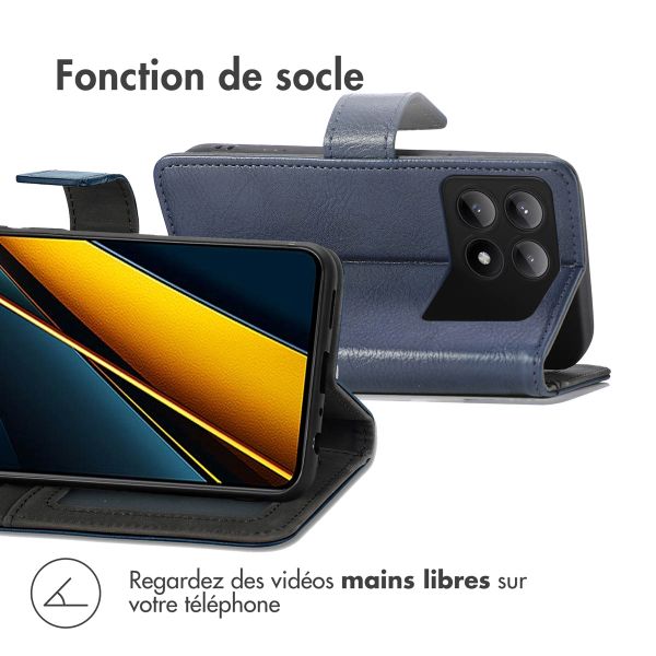 imoshion Étui de téléphone portefeuille Xiaomi Poco X6 Pro - Bleu foncé