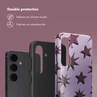 Selencia Coque arrière Vivid Samsung Galaxy S24 - Stars Plum Lilac