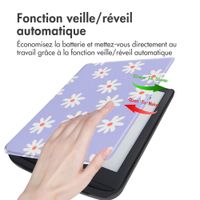 imoshion Design Slim Hard Case Sleepcover Pocketbook Touch Lux 5 / HD 3 / Basic Lux 4 / Vivlio Lux 5 - Flowers Distance