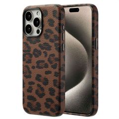 Selencia Coque Sabi imprimé panthère avec MagSafe Apple iPhone 15 Pro Max - Mocha Brown
