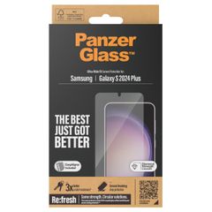 PanzerGlass ﻿Film de protection d'écran anti-bactérien Refresh Ultra-Wide Fit avec applicateur Samsung Galaxy S24 Plus