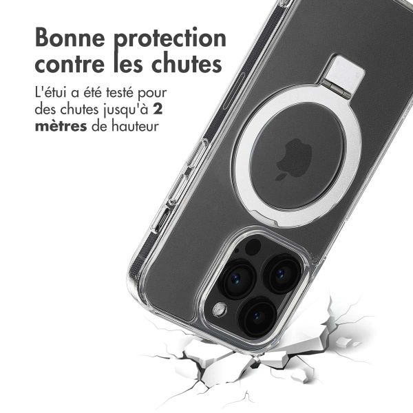 Accezz Coque Ring Stand avec MagSafe Apple iPhone 14 Pro - Transparent