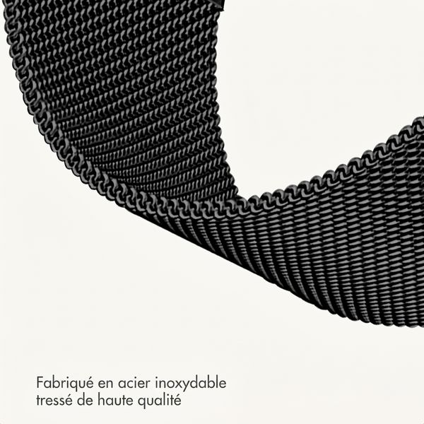 imoshion Bracelet magnétique milanais  - Connexion universelle 22 mm - Noir
