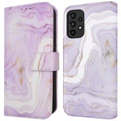imoshion Étui de télephone portefeuille Design Samsung Galaxy A33 - Purple Marble