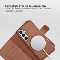 Selencia Étui portefeuille amovible Olyn avec MagSafe Samsung Galaxy S26 Plus - Marron