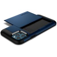 Spigen Coque Slim Armor CS Apple iPhone 12 (Pro) - Bleu foncé