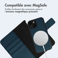 imoshion Étui portefeuille luxe 2-en-1 amovible Apple iPhone 14 - Bleu