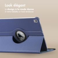 imoshion Coque tablette rotatif à 360° iPad 9 (2021) 10.2 pouces / iPad 8 (2020) 10.2 pouces / iPad 7 (2019) 10.2 pouces - Bleu foncé