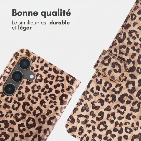 imoshion Étui de télephone portefeuille Design Samsung Galaxy S24 - Leopard Mood
