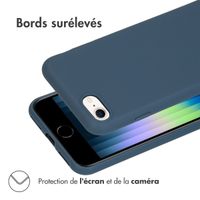 imoshion Coque Couleur Apple iPhone SE (2022 / 2020) / 8 / 7 - Bleu foncé