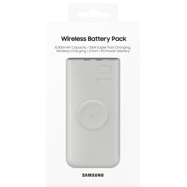 Samsung Galaxy Battery Pack 10 000 mAh - Batterie externe sans fil - 2x USB-C - Beige