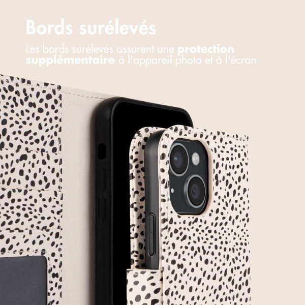 imoshion Étui de téléphone portefeuille Design iPhone 15 - Desert Dots