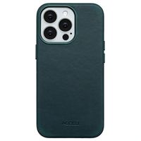 Accezz Coque MagSafe en cuir vintage Apple iPhone 13 Pro - Smokey Green