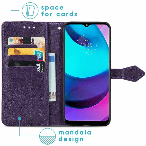 imoshion Etui de téléphone portefeuille Mandala Motorola Moto E20 - Violet