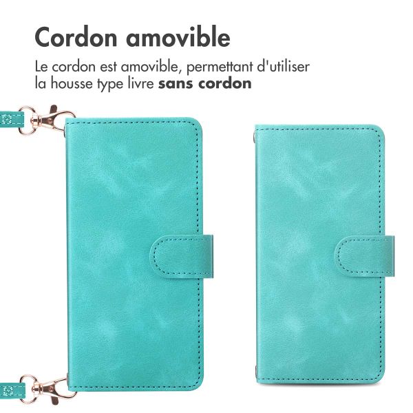 imoshion Etui de télephone portefeuille avec cordon Apple iPhone 16 - Turquoise