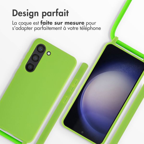 imoshion Coque en silicone avec cordon Samsung Galaxy S23 - Fluor Groen