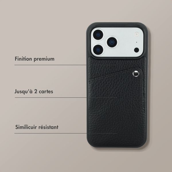 Selencia Coque Riva avec porte-cartes Apple iPhone 17 Pro Max - Noir