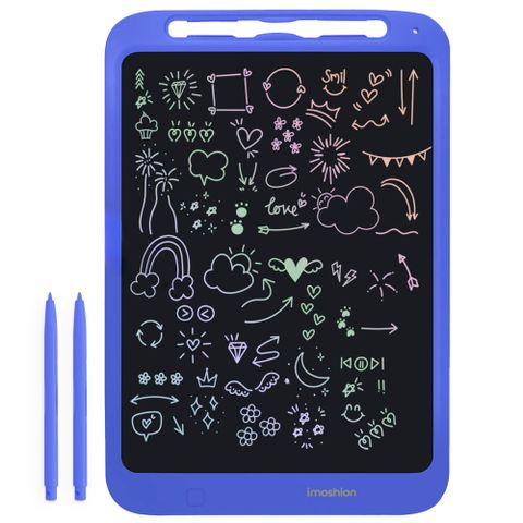 imoshion Tablette de dessin LCD pour enfants - Avec écran couleur et 2 stylos - Cobalt Blue