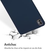 Accezz Coque Liquid Silicone avec porte-stylet Apple iPad Pro 11 (2025) M5 / (2024) M4 - Bleu foncé