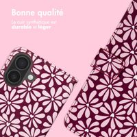 imoshion Étui de télephone portefeuille Design Apple iPhone 16 - Bloom Love Blush