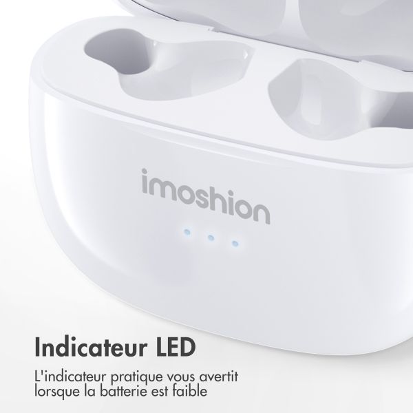 imoshion ﻿Écouteurs Aura - Écouteurs sans fil - Écouteurs sans fil Bluetooth - Blanc