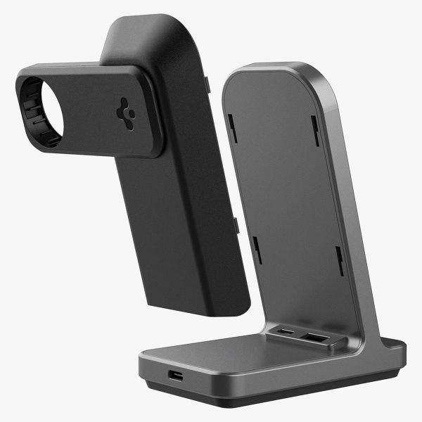 Spigen OneTap Pro | Station de charge sans fil 3-en-1 - Compatible avec MagSafe iPhone + AirPods + Apple Watch