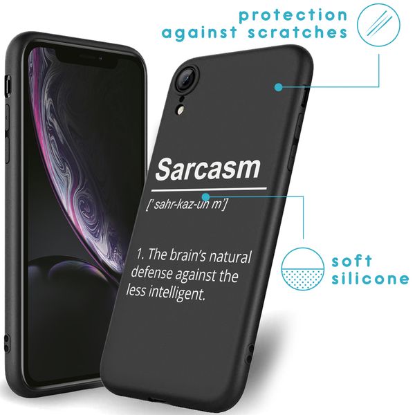 imoshion Coque Design iPhone Xr - Quote - Noir