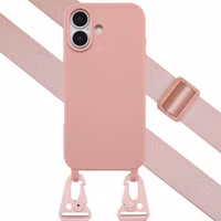 Selencia Coque silicone avec cordon amovible Apple iPhone 17 - Sand Pink