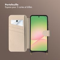 Selencia Étui Riva avec MagSafe et cordon de téléphone Samsung Galaxy A57 (5G) - Beige