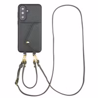Selencia Coque de télephone Sera avec cordon et porte-cartes enveloppe Samsung Galaxy A37 (5G) - Sage Green