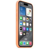 Apple Coque en silicone MagSafe iPhone 15 Pro - Orange Sorbet