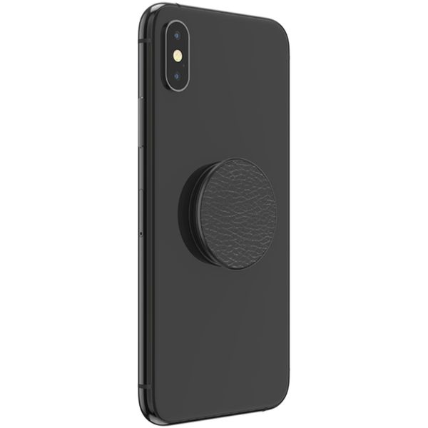 PopSockets PopGrip - Amovible - Pebbled Vegan Leather Black