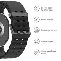 imoshion Bracelet Ocean en silicone Samsung Galaxy Watch 8 (40/44mm) / Classic (46mm) - Noir