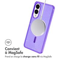 imoshion Coque Pailletée avec MagSafe Samsung Galaxy S25 Edge - Violet