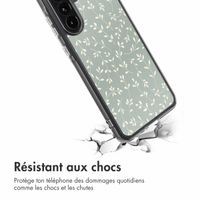 imoshion Coque Design Samsung Galaxy A56 - Smoke Green Flowers