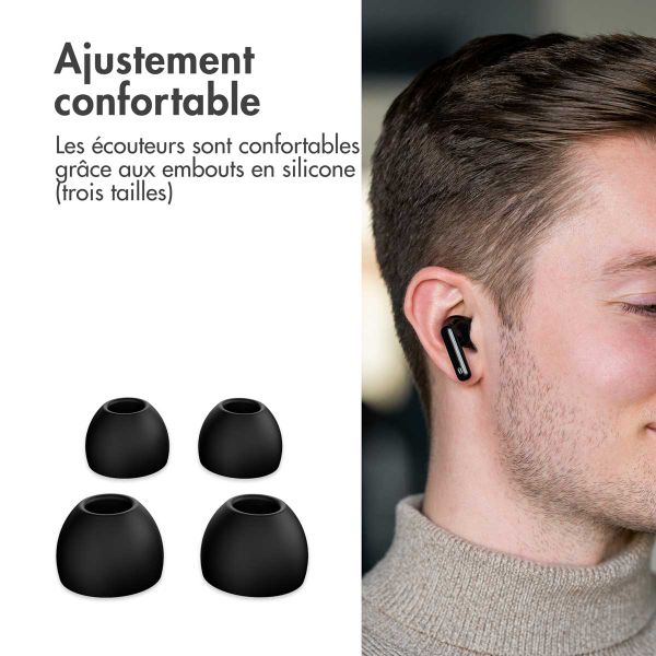 imoshion ﻿Écouteurs Aura Pro - Écouteurs sans fil - Écouteurs sans fil Bluetooth - Avec fonction de réduction du bruit ANC - Noir