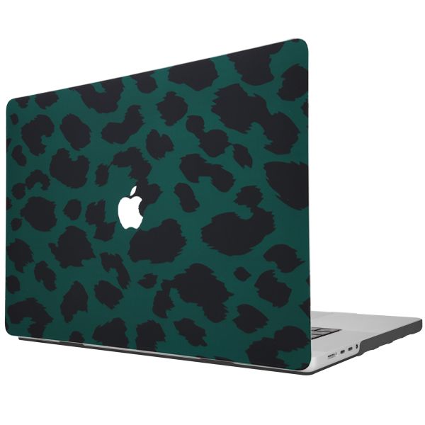 imoshion Coque Design Laptop pour MacBook Pro 16 pouces (2021) / Pro 16 pouces (2023) M3 chip - A2485 / A2780 / A2991 / A3186 / A3403 - Green Leopard